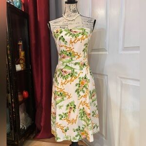 Vintage Zinc Aloha Pin Up Girl Retro Strapless Dress